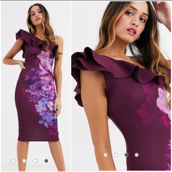 🍒NWT🍒 LIPSY LONDON ONE SHOULDER BODYCON - Picture 4 of 11